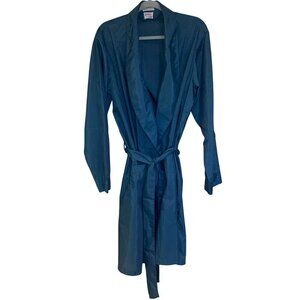 Smitties By Enro Vintage Mens Robe Size Large Blue Belted Pockets Casual